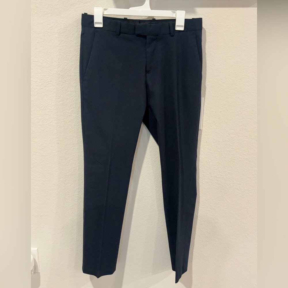 Perry Ellis Portfolio Dress Pants Men 30x30 Navy Blue Slim Fit Work Pants